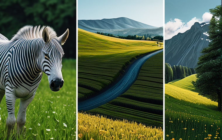 자연에서 영감을 받은 그래픽 디자인 트렌드 - Here are three detailed image prompts for Stable Diffusion, inspired by the nature-centric graphic d...
