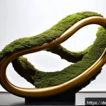 Home 18 자연 형태에서 영감을 받아 진행한 아트워크 - A contemporary art gallery setting showcasing an abstract sculpture composed of intertwined organic ...